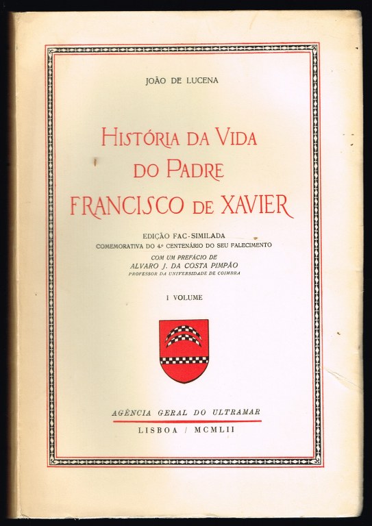 HISTRIA DA VIDA DO PADRE FRANCISCO DE XAVIER